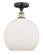 Edison One Light Semi-Flush Mount in Black Antique Brass (405|616-1F-BAB-G121-12)