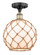 Edison One Light Semi-Flush Mount in Black Antique Brass (405|616-1F-BAB-G121-10RB)