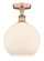 Edison One Light Semi-Flush Mount in Antique Copper (405|616-1F-AC-G121-10)