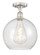 Edison One Light Semi-Flush Mount in Antique Brass (405|616-1F-AB-G1215-12)