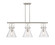 Downtown Urban Three Light Island Pendant in Satin Nickel (405|411-3I-SN-G411-10CL)