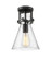 Downtown Urban One Light Semi-Flush Mount in Matte Black (405|411-1F-BK-G411-8SDY)
