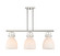 Downtown Urban Three Light Island Pendant in Polished Nickel (405|410-3I-PN-G412-10WH)