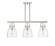 Downtown Urban Three Light Island Pendant in Polished Nickel (405|410-3I-PN-G412-10CL)