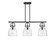 Downtown Urban Three Light Island Pendant in Matte Black (405|410-3I-BK-G412-10SDY)