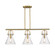 Downtown Urban Three Light Island Pendant in Matte Black (405|410-3I-BK-G411-10WH)