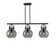 Downtown Urban Three Light Island Pendant in Matte Black (405|410-3I-BK-G410-10SM)