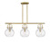 Downtown Urban Three Light Island Pendant in Brushed Brass (405|410-3I-BB-G410-10SDY)