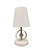 Bryson One Light Accent Lamp in Weathered Brass/White (30|B210-WB/WT)
