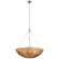 Clovis LED Chandelier in Polished Nickel and Natural Wicker (268|CHC 5637PN/NTW)