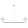 Basden LED Linear Chandelier in Polished Nickel and Black Rattan (268|CHC 5087PN/BRT-L)