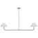 Basden LED Linear Chandelier in Antique-Burnished Brass and Natural Rattan (268|CHC 5087AB/NRT-L)
