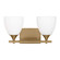 Toffino Two Light Bath in Satin Brass (454|DJV1022SB)