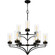 Hillside Nine Light Chandelier in Matte Black (10|HLS5031MBK)
