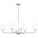 Gallagher Six Light Linear Chandelier in Brushed Nickel (10|GGR642BN)