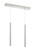 Forest LED Linear Chandelier in Brushed Nickel (224|917MP24-BN-LED-2LBN)