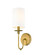 Ella One Light Wall Sconce in Rubbed Brass (224|809-1S-RB-WH)