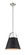 Z-Studio One Light Pendant in Matte Black + Brushed Nickel (224|726P-MB+BN)