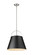 Z-Studio One Light Pendant in Matte Black + Brushed Nickel (224|726P18-MB+BN)
