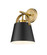 Z-Studio One Light Wall Sconce in Matte Black + Heritage Brass (224|726-1S-MB+HBR)