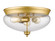 Amon Three Light Flush Mount in Satin Gold (224|722F3-SG)