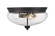 Amon Three Light Flush Mount in Matte Black (224|722F3-MB)