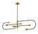 Neutra Seven Light Linear Chandelier in Matte Black / Foundry Brass (224|621-7L-MB-FB)