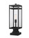 Nuri One Light Outdoor Pier Mounted Fixture in Black (224|596PHBS-SQPM-BK)