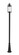 Roundhouse One Light Outdoor Post Mounted Fixture in Black (224|569PHB-519P-BK)