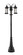 Roundhouse Three Light Outdoor Post Mounted Fixture in Black (224|569MP3-564P-BK)