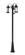 Roundhouse Three Light Outdoor Post Mounted Fixture in Black (224|569MP3-519P-BK)