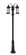 Roundhouse Three Light Outdoor Post Mounted Fixture in Black (224|569MP3-511P-BK)