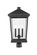 Beacon Three Light Outdoor Post Mount Fixture in Black (224|568PHXLR-BK)