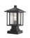 Aspen One Light Outdoor Pier Mounted Fixture in Black (224|554PHMS-SQPM-BK)