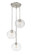 Harmony Three Light Chandelier in Brushed Nickel (224|486P10-3R-BN)