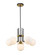 Parsons Six Light Chandelier in Matte Black + Olde Brass (224|477-6MB-OBR)