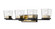 Bleeker Street Four Light Vanity in Matte Black + Olde Brass (224|475-4V-MB-OBR)
