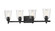 Bohin Four Light Vanity in Matte Black (224|464-4V-MB)