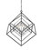 Euclid Four Light Chandelier in Chrome + Matte Black (224|457-4CH-MB)