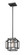Titania One Light Pendant in Black + Brushed Nickel (224|454MP-BK-BN)