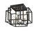 Titania Four Light Flush Mount in Black + Chrome (224|454F-BK-CH)