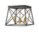 Trestle Three Light Flush Mount in Matte Black / Olde Brass (224|447F14-MB-OBR)