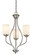 Cardinal Three Light Chandelier in Brushed Nickel (224|434-3-BN)