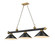 Cordon Three Light Billiard in Matte Black + Rubbed Brass (224|2306-3MB-RB-MB15)
