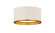 Arlo Two Light Flush Mount in Matte White / Rubbed Brass (224|2303F2-MW-RB)