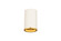 Arlo One Light Flush Mount in Matte White + Rubbed Brass (224|2303F1-MW-RB)