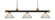 Riviera Three Light Billiard in Bronze + Satin Gold (224|200-3BRZ+SG-PWH)