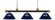 Riviera Three Light Billiard in Bronze + Satin Gold (224|200-3BRZ+SG-ARDB)