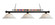 Shark Three Light Billiard in Matte Black (224|170MB-WM16)
