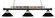 Shark Three Light Billiard in Matte Black (224|170MB-RMB)